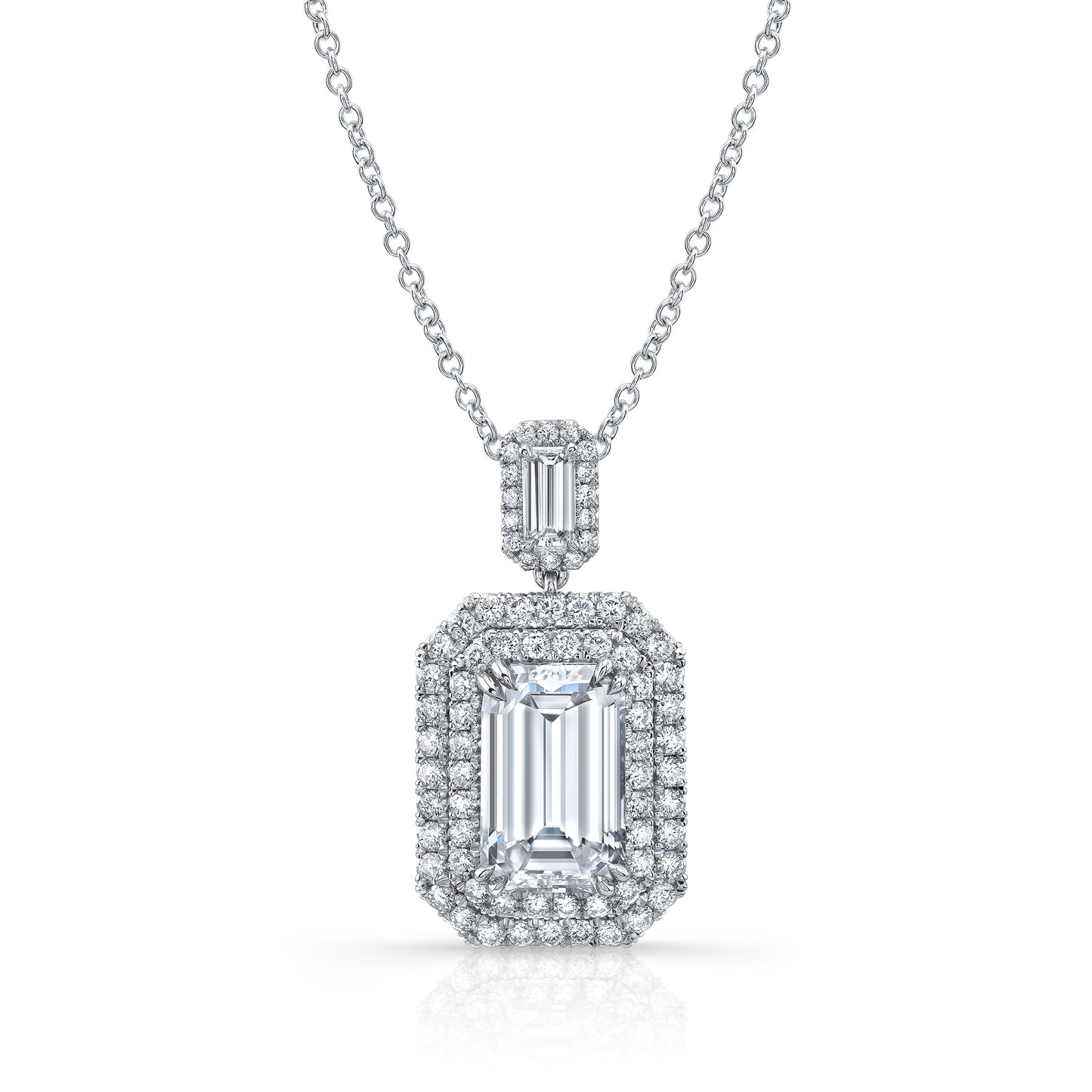 Emerald Cut Diamond Pendant